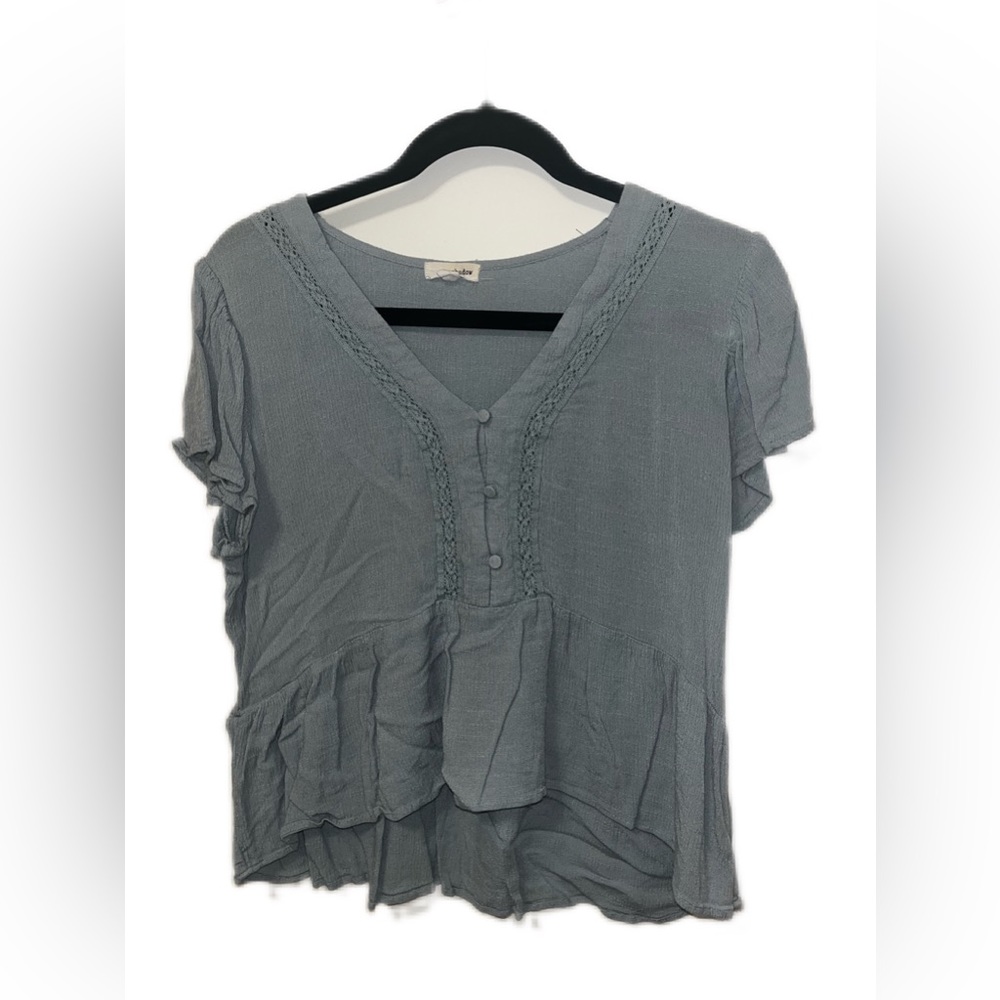 Blue women’s cropped blouse